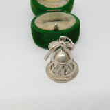 Sterling Silver Ringing Bell Charm Pendant Vintage c1970