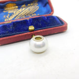 Sterling Silver and White Pearl Bead Charm Pendant Vintage c1970