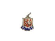 Sterling Silver Enamel Sagittarius Zodiac Charm Pendant Vintage c1970