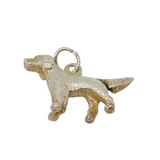 Sterling Silver Retriever Dog Charm Pendant Vintage c1970