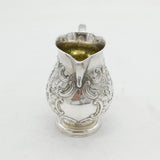 George II Sterling Silver Floral Sparrow Beak Cream Jug Antique 1743 London