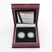 London Mint Office George II Silver Coins Shilling & Sixpence Antique 1758