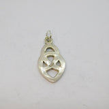 Sterling Silver Celtic Style Charm Pendant Vintage c1970