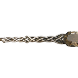 Scottish Sterling Silver Citrine Set Dirk Brooch Vintage 1980 Edinburgh