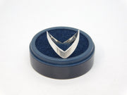 Sterling Silver ZigZag Wishbone Ring Vintage c1970 Size M 1/2