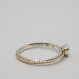 Sterling Silver Spinel Heart Beaded Band Stacking Ring Vintage c1970 Size M 1/2