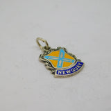 Sterling Silver Newquay Enamel Souvenir Charm Pendant Vintage c1970