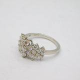 Sterling Silver 23 Stone Diamond Dress Ring Vintage c1970 Size N 1/2