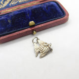 Sterling Silver Tropical Guppy Fish Charm Pendant Vintage c1970