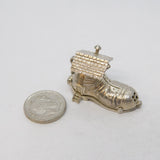 Large Sterling Silver Family in the Shoe Charm Pendant Vintage 1966 Birmingham
