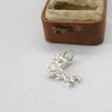 Sterling Silver Horse & Carriage Charm Pendant Vintage c1970