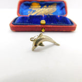 Sterling Silver Dolphin Charm Pendant Vintage c1970