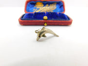 Sterling Silver Dolphin Charm Pendant Vintage c1970
