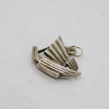 Sterling Silver Viking Ship Charm Pendant Vintage c1970s