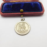Sterling Silver Nuvo St Christopher Charm Pendant Vintage c1970