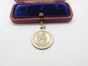 Sterling Silver Nuvo St Christopher Charm Pendant Vintage c1970