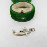 Sterling Silver Venetian Gondolier Charm Pendant Vintage c1970