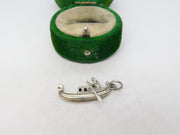 Sterling Silver Venetian Gondolier Charm Pendant Vintage c1970