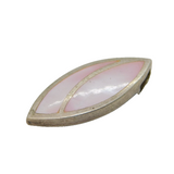 Sterling Silver Mother of Pearl Pink Charm Pendant Vintage c1970s