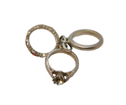 Sterling Silver Wedding & Engagement Ring Charm Pendant Vintage c1970