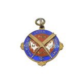 Sterling Silver Gilt & Enamel Order of Oddfellows Fob Medal Antique 1916