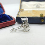 Sterling Silver Two Wheel Horse Buggy Charm Pendant Vintage c1970