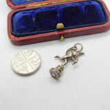 Sterling Silver Eros the Archer Statue Charm Pendant Vintage c1970