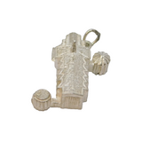 Sterling Silver European Building Charm Pendant Vintage c1970