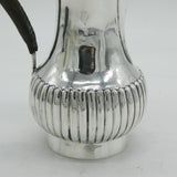 George III Sterling Silver Fluted Hot Water Jug Antique 1765 London
