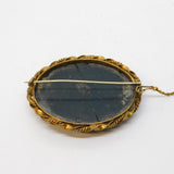 19th Century Rolled Gold Mounted Floral Micro Mosaic Brooch Antique c1880s