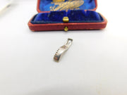 Sterling Silver Ripple Bar Drop Charm Pendant Vintage c1970