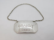 Sterling Silver Millenium Year Brandy Decanter Label Vintage 2000 Birmingham