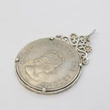 Sterling Silver Mounted Bailiwick of Jersey Five Shillings Medallion Pendant