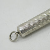 Sterling Silver Engine Turned Cigar Piercer Fob Antique c1920 Art Deco