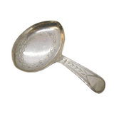 George III Sterling Silver Floral Pattern Tea Caddy Spoon Antique 1795 London