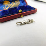 Sterling Silver Swimmer Charm Pendant Vintage c1970