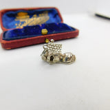 Sterling Silver Old Mother Hubbard Boot Charm Pendant Vintage c1970