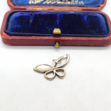 Sterling Silver Butterfly Charm Pendant With Mother Of Pearl Vintage c1970