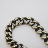 Victorian Chunky Sterling Silver Graduating Albert Watch Chain Antique 1896