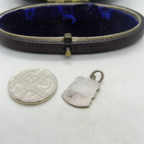 Sterling Silver Harrogate Traveller Shield Charm Pendant Vintage c1970