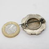 Victorian Sterling Silver Swallow Mourning Brooch 'George Lambourn' Antique