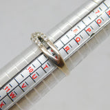 Sterling Silver Spinel Crossover Band Dress Ring Vintage c1970 Size S