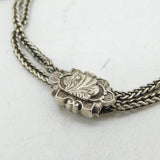 Victorian Sterling Silver Albertina Watch Chain Bracelet Antique c1900s