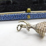 Sterling Silver Dancing Flamenco Spanish Dancer Charm Pendant Vintage c1970