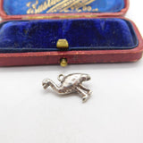 Sterling Silver Ostrich Bird Charm Pendant Vintage c1970