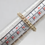 950 Silver Flower Repeat Pattern Dress Band Ring Vintage c1970 Size O