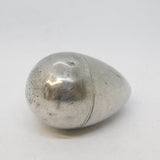 George III Sterling Silver Crested Egg Form Piercing Box Antique c1790