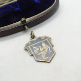 Sterling Silver and Niello Enamel Lightening Goddess Charm Pendant Siam 1920