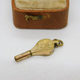 Victorian Rolled Gold Fire Bellows Watch Key Fob Pendant Antique c1880