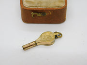 Victorian Rolled Gold Fire Bellows Watch Key Fob Pendant Antique c1880